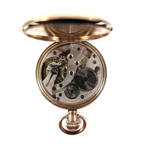 109 - Two gold plated open faced pocket watches, keyless wind. (2)