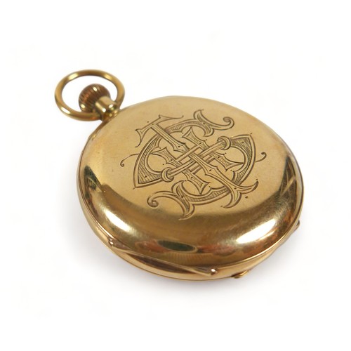 117 - An Edward VII 18ct yellow gold hunter pocket watch, keyless wind, by Russells Limited, 18 Church Str... 