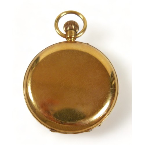 117 - An Edward VII 18ct yellow gold hunter pocket watch, keyless wind, by Russells Limited, 18 Church Str... 