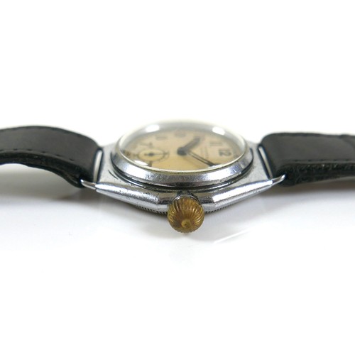 140 - An Art Deco Oyster Rolco gentleman's wristwatch, circa 1920s, octagonal chromed metal case, circular... 