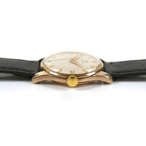 135 - An Omega 9ct gold cased gentleman's wristwatch, ref. 1315405, circa 1960's, circular silvered 3.6.9.... 