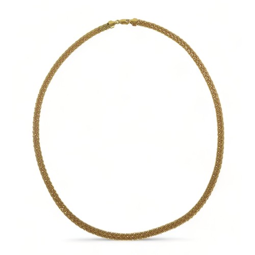 332 - An 18ct yellow gold necklace, 4.5mm wide, 50cm long, 17.2g.