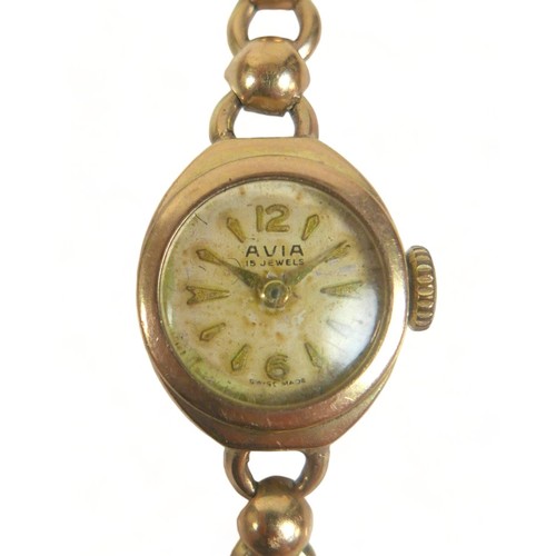 241 - A group of gold jewellery and watches, comprising a 9ct gold Rotary watch with bar gold bracelet, 15... 