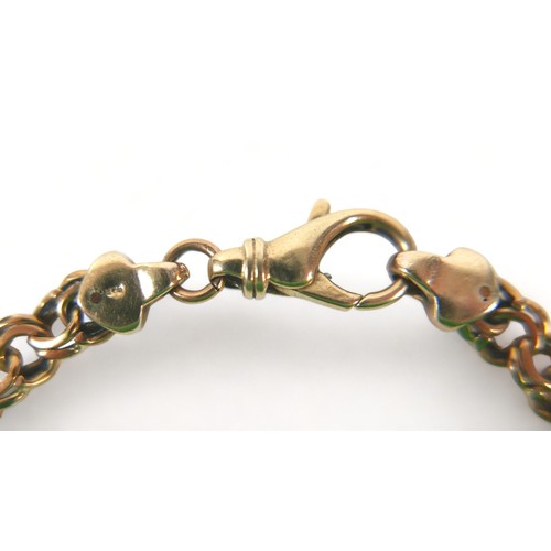 231 - A 9ct yellow gold fancy link bracelet, 20cm long, 10.3 grams.