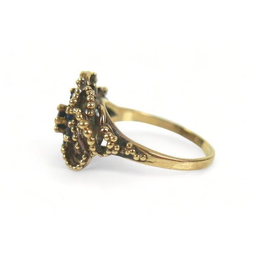 165 - A 9ct yellow gold ring, Size N, 3.5 g.