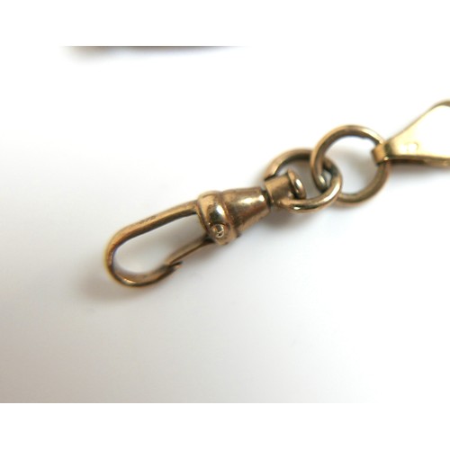 330 - A 9ct gold figaro link necklace, clasps at both ends, 6mm wide, 64cm long, 30.6g.