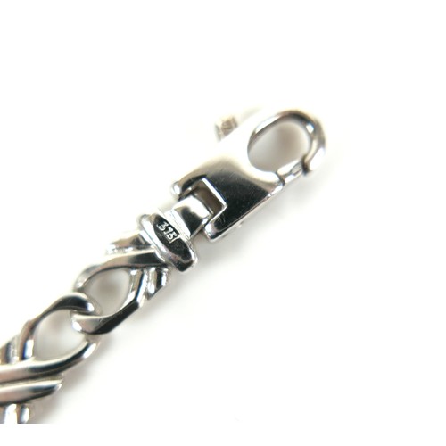 269 - A 9ct white gold chain bracelet, 10.2g, 19cm long.