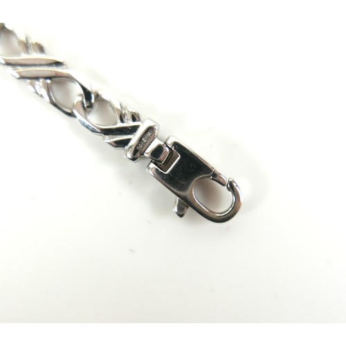 269 - A 9ct white gold chain bracelet, 10.2g, 19cm long.