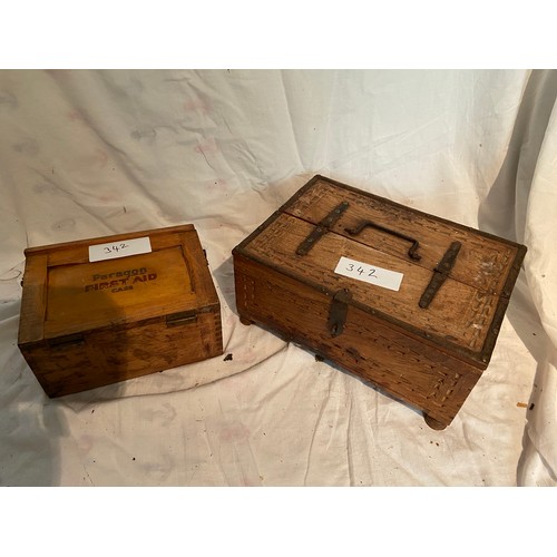 342 - Indian box and first aid box