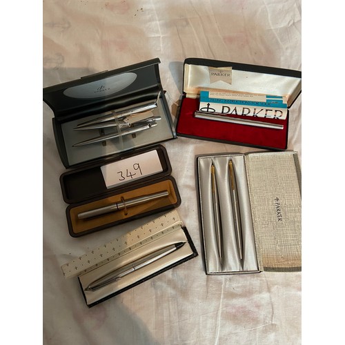 349 - Collection of boxed Parker pen sets