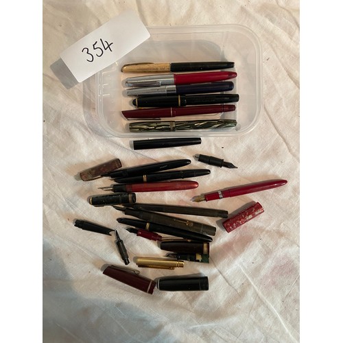 354 - Collection of fountain pen parts