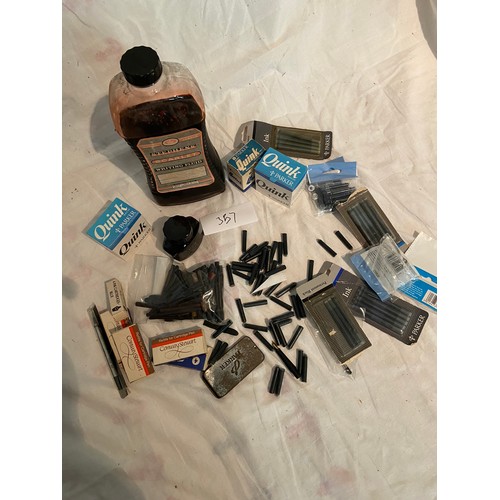 357 - Qty of nibs, cartridges, bladders and ink