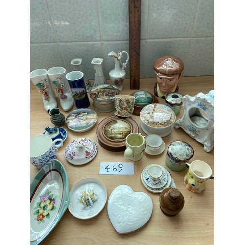 469 - Pot lids, miniature and odd china