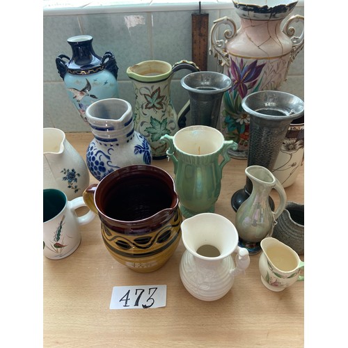 473 - Various jugs and vases a/f