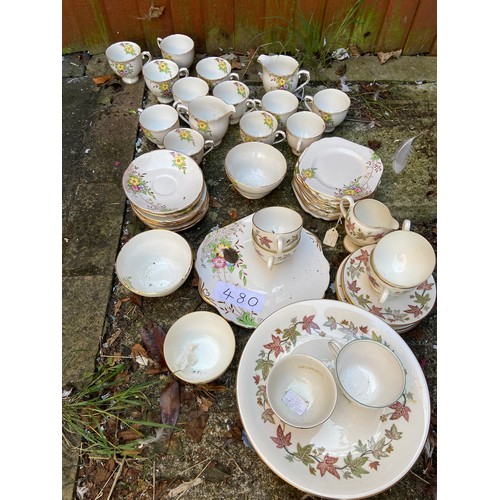 480 - 2 part tea sets, Wedgewood and Stanley