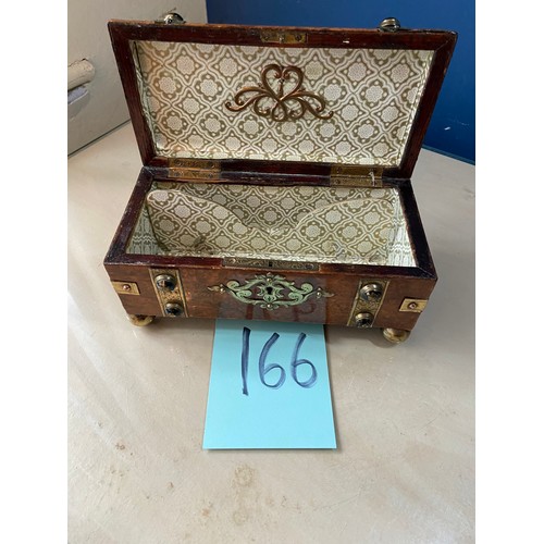 166 - Victorian walnut box a/f 7 _ long x 4 _ height