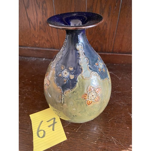 67 - Doulton Vase a/f 10 inches