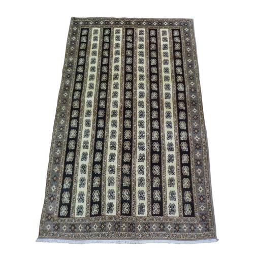 620 - A Mahal rug, with repeat striped pattern, 256 by 160cm.