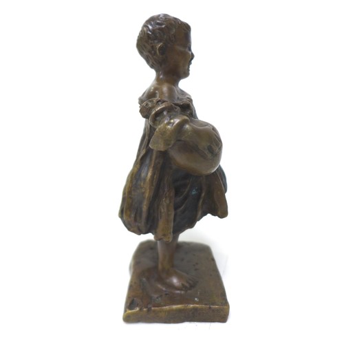 306 - Giuseppe Renda (Italian, 1859-1939): 'Girl with the balls' (Totonna con le palle), a bronze sculptur... 