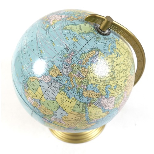 121 - A 10 1/2 inch Scholastic world globe.