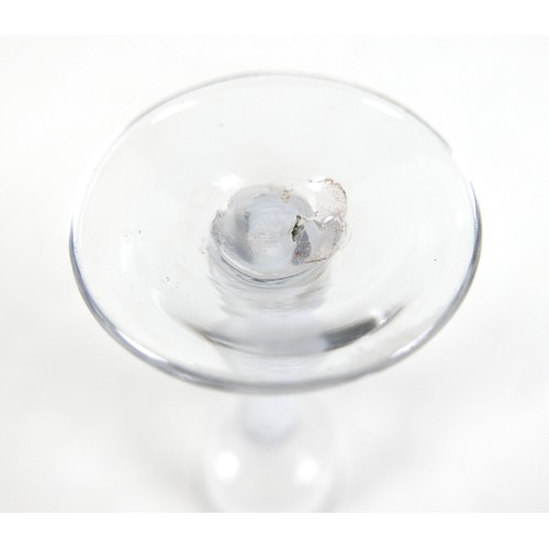 87 - An 18th century air twist cordial glass 14.5cm