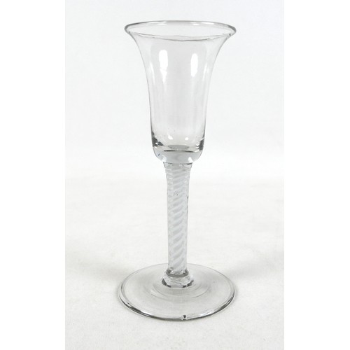 88 - An 18th century air twist cordial glass 16cm