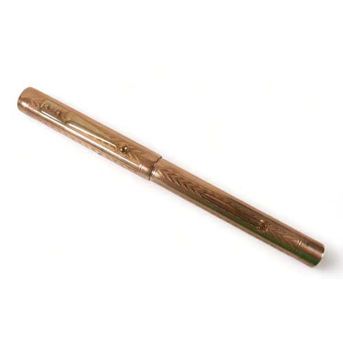 154 - A 9ct yellow gold Swan Pen MABIE TODD &Co fountain pen, 13cm long, 24.6 grams.