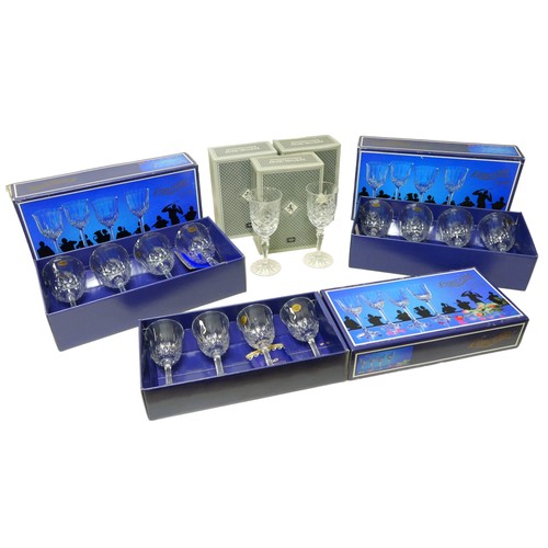 89 - A collection of crystal glass, Three pairs of Edinburgh crystal wine glasses, together with two othe... 