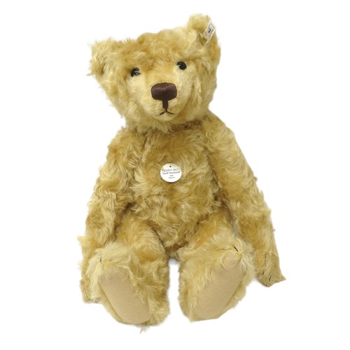 199 - Steiff Teddy Boy 1905 replica released in 1998, light blond mohair, posable five jointed bear standi... 