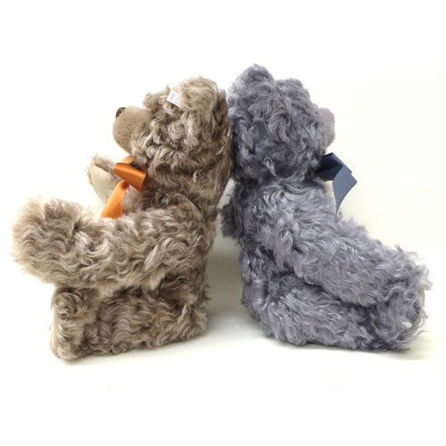 200 - Pair of Steiff Festival Bears, Sandey is a grey/blue mohair, posable five jointed 5th festival bear,... 