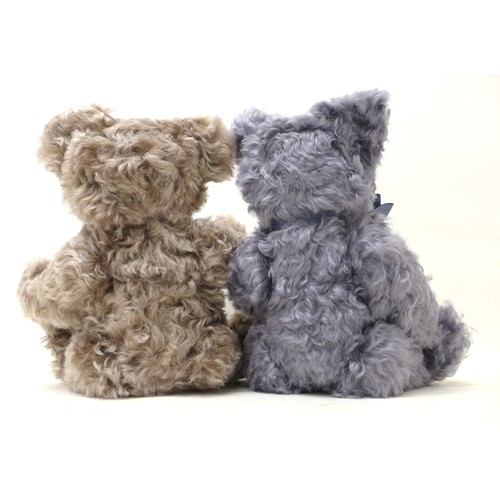 200 - Pair of Steiff Festival Bears, Sandey is a grey/blue mohair, posable five jointed 5th festival bear,... 