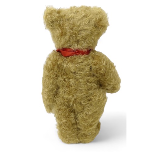 191 - Steiff Teddy Bear with Book 100 years of Steiff teddy Bears, jubilee mohair teddy bear, standing 25c... 