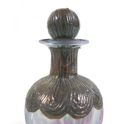 93 - A collection of ten scent bottles and lidded bottle, tallest 16cm. (11)