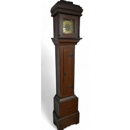 636 - A late George III pine and mahogany longcase clock, 8