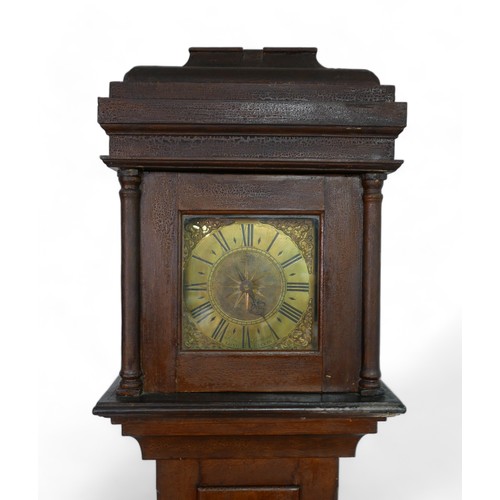 636 - A late George III pine and mahogany longcase clock, 8