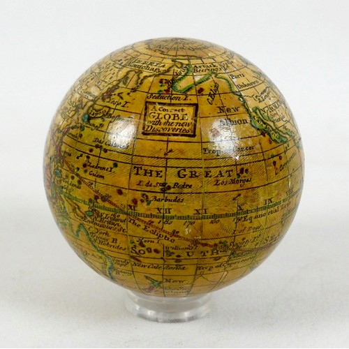 165 - A George III pocket globe and shagreen case, 2 ¾