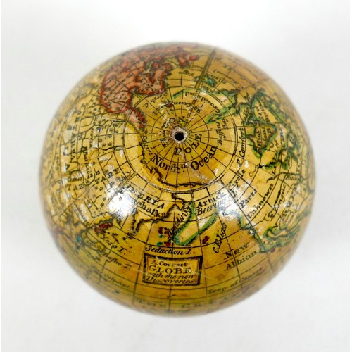 165 - A George III pocket globe and shagreen case, 2 ¾