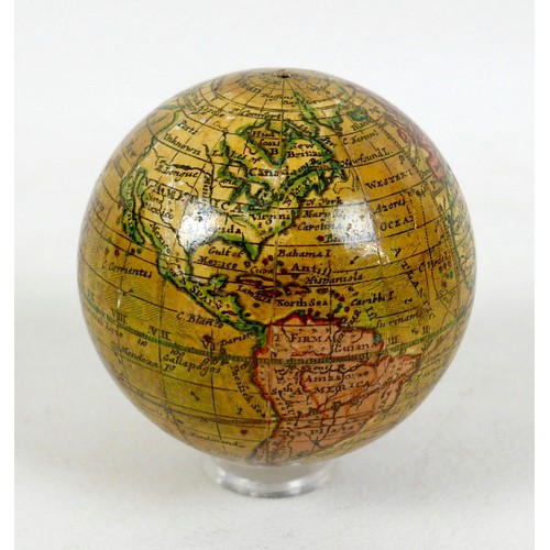 165 - A George III pocket globe and shagreen case, 2 ¾