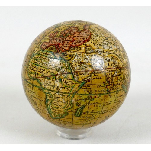 165 - A George III pocket globe and shagreen case, 2 ¾