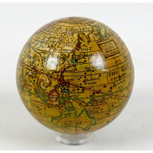 165 - A George III pocket globe and shagreen case, 2 ¾