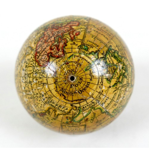 165 - A George III pocket globe and shagreen case, 2 ¾