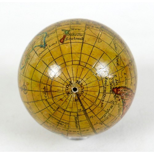 165 - A George III pocket globe and shagreen case, 2 ¾