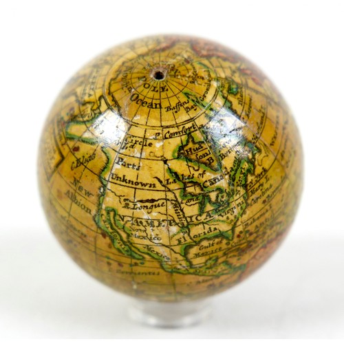 165 - A George III pocket globe and shagreen case, 2 ¾