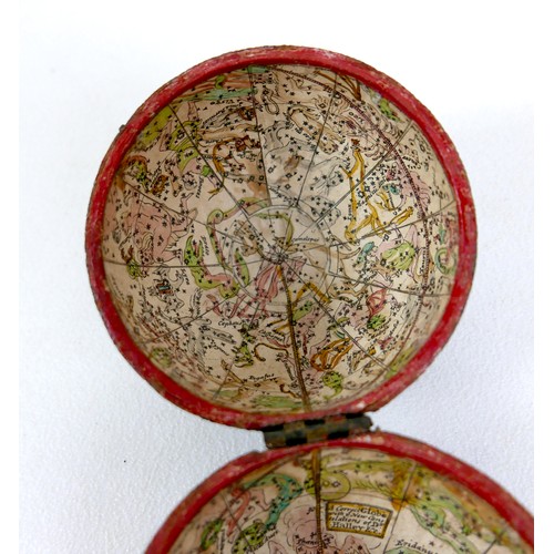 165 - A George III pocket globe and shagreen case, 2 ¾