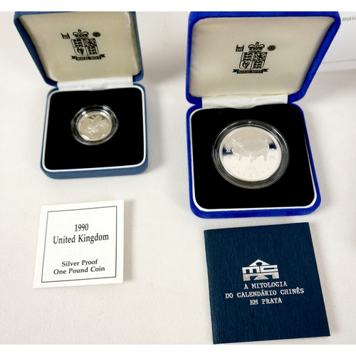 79 - A collection of silver coins and coin sets, comprising 1996 UK Silver Anniversary Collection, 7-coin... 