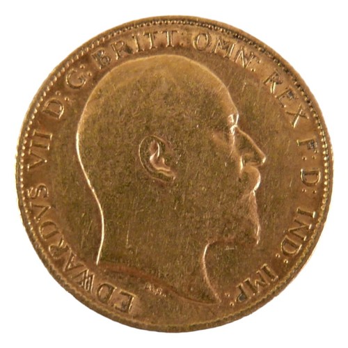 86 - An Edward VII gold half sovereign, 1909.