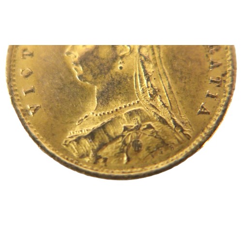 94 - A Victorian Veiled Head gold sovereign, 1894, together with a Victorian gold shield back half sovere... 