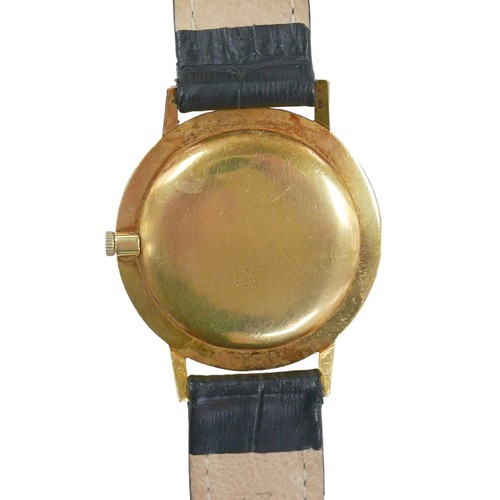 102 - A vintage Favre-Leuba gentleman's wristwatch, circa 1960s, with yellow metal case, the circular silv... 