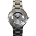 A Must de Cartier 21 stainless steel lady's quartz bracelet wristwatch, 28mm case, model 1340, case ... 