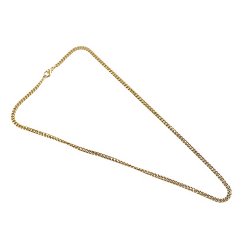 227 - A 18ct yellow gold kerb link chain, 13.0g, 41cm long.